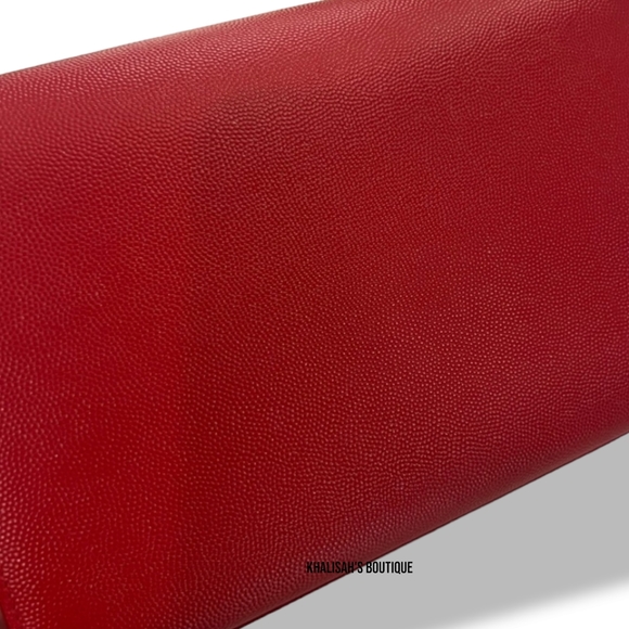 Rare YSL Saint Laurent KATE LARGE CHAIN BAG GRAIN POUDRE EMBOSSED LEATHER - Picture 11 of 17